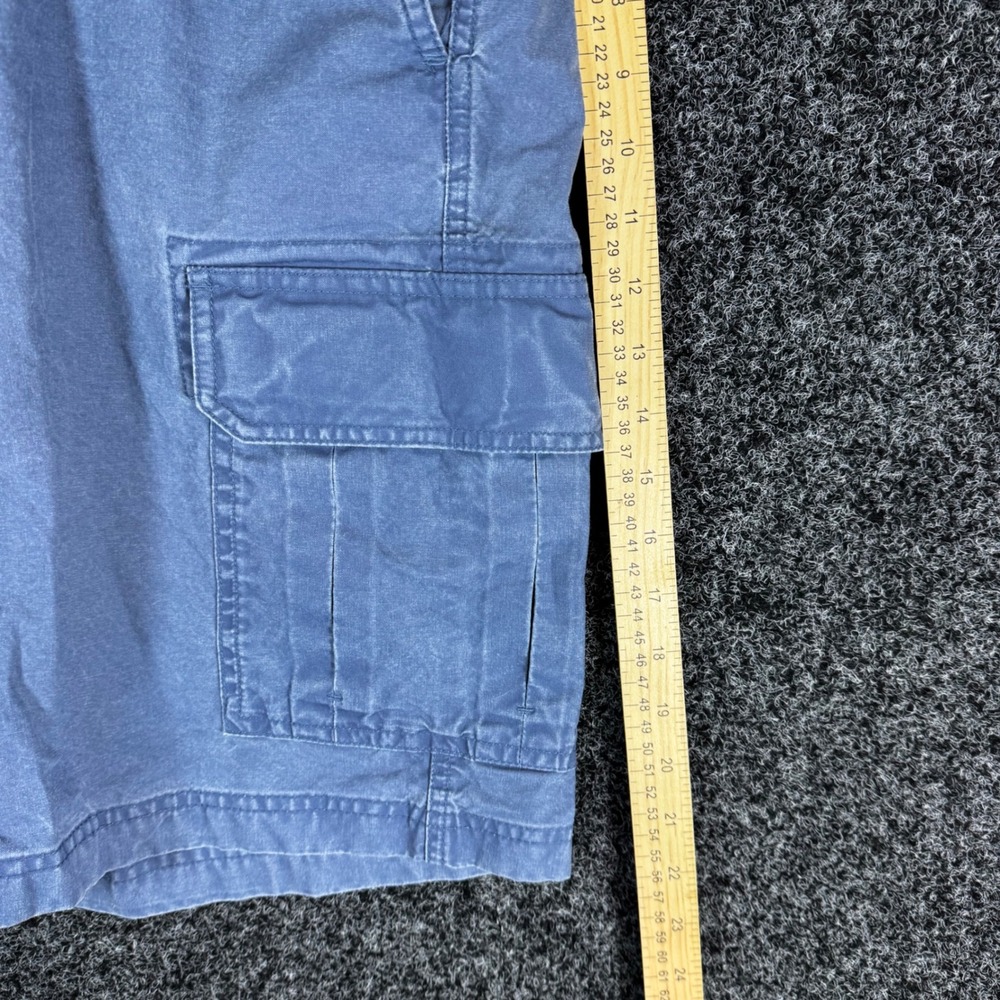 LL Bean Mens Comfort Waist Cargo Shorts Blue Cotton Twill Size 40W 282476 - Picture 4 of 5